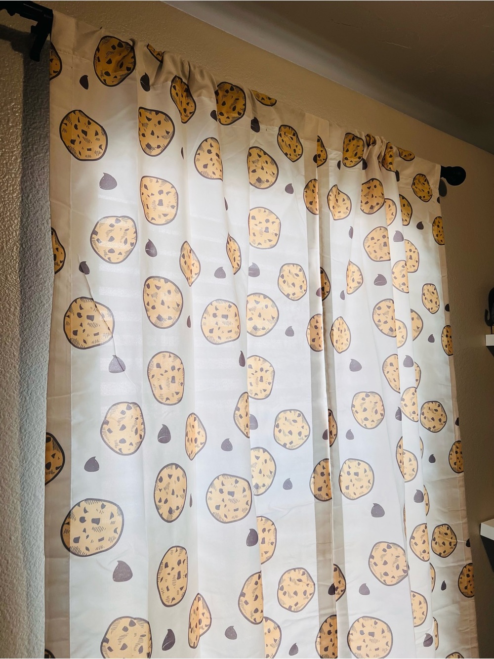 Chocolate chip cookie curtains- 56x95